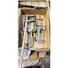Image 2 : 2 TRAYS OF SHOP SUPPLY, HARDWARE AND EXTENSION CORD , BOLT CUTTERS