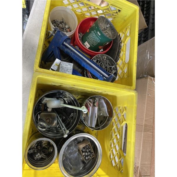 2 CRATES OF TOOLS AND HRDWARE