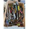 Image 5 : TOOL BOX AND TRAY OF ASSORTED HAND TOOLS