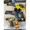 Image 3 : ASSORTED BLACK AND DECKER, RYOBI CORDLESS POWER TOOLS