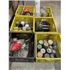 Image 1 : LOT OF 6 CRATES ASSORTED ITEMS FOR SHOPS