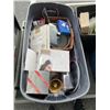 Image 5 : BIN OF ASSORTED SHOP SUPPLY, HARDWARE AND TOOLS, BIN INLCUDED