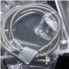 Image 2 : TWO SETS OF 6 FT BRAIDED WASHER INTAKE LINES AND TWO 8 FT EXTENDABLE DRYER HOSES WITH CLAMPS