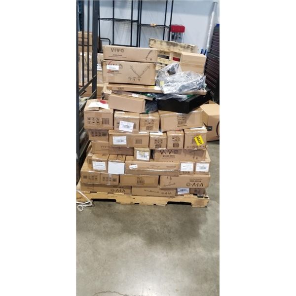 PALLET OF ASSORTED VIVO MOUNTS AND ACCESSORIES