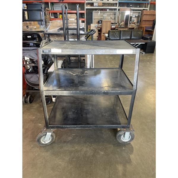 ROLLING SHOP CART WITH POWER STATION, 40 X 30 INCH AND 45 INCH TALL - WORKING