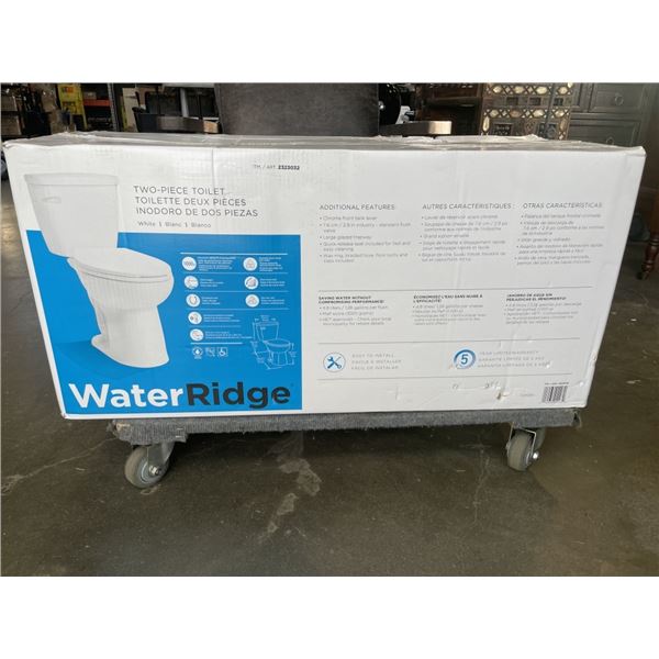AS NEW WATER RIDGE TWO PIECE TOILET