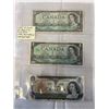 Image 1 : LAST 3 ISSUES OF CANADIAN $1 BILLS 1954, 1967, 1973
