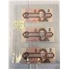 Image 1 : 3 MINT 1986 CANADIAN $2 BILLS LAST ISSUE OF THE $2 BILL