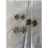Image 1 : 3 PAIRS OF VINTAGE CLIP ON EARRINGS, 2 PAIRS MARKED