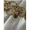 Image 3 : GOLD GUILDED LINK CHAIN NECKLACE W/ ROMA COIN PENDANT, MARKED BRONZE ITALY DYADEMA 18" LENGTH