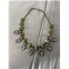 Image 1 : VINTAGE SILVER TONE W/ RHINESTONES CHOKER NECKLACE, 15" LENGTH