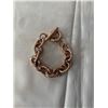 Image 1 : PINKISH GOLD PLATED LINKS BRACELET, UNMARKED 8" LENGTH