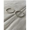 Image 2 : PAIR OF LARGE STERLING SILVER HOOP EARRINGS MARKED 925