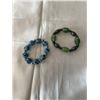 Image 1 : 2 HEAVY AND LARGE BEADS STRETCH BRACELETS