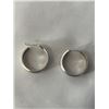 Image 2 : PAIR OF STERLING SILVER HOOP EARRINGS MARKED 950 - HIGHER THAN 925