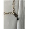 Image 2 : VINTAGE GOLD LINKS W/ PHILIPPE FERRANDIS PARIS PENADANT NECKALCE, EXTRA LENGTH 31"