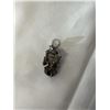 Image 1 : LARGE HAND CRAFTED STERLING SILVER W/ STONE PENDANT 1/2" LENGTH MARKED SJ 925