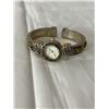 Image 1 : GUCCI QUARTZ WATCH OPEN BANGLE W/ ABELONE STONES WATCH BRACELET MARKED IN BACK VERSALES, BATTERY REQ