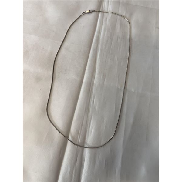 STERLING SILVER SNAKE SKIN CHAIN, MARKED 925 ITALY, 20" LENGTH