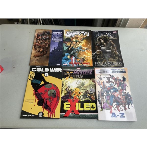 6 COMIC BOOKS - 5 MARVEL, 1 COLDWAR
