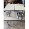 Image 2 : FOLDING ALUMINUM CAMP TABLE AND MEC 35L DUFFELL BAG