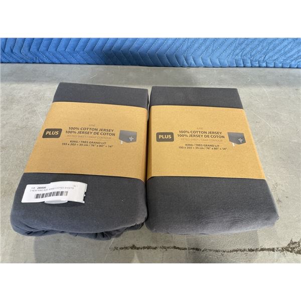 2 NEW KING SIZE JERSEY FITTED SHEETS