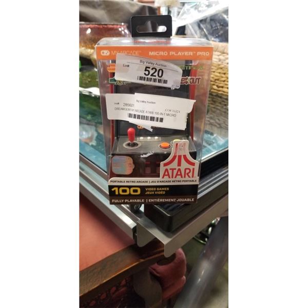 DREAMGEAR MY ARCADE ATARI 100-IN-1 MICRO PLAYER PRO 6.75" MINI ARCADE MACHINE