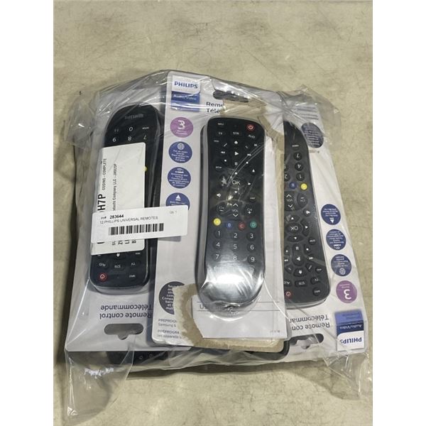 12 PHILLIPS UNIVERSAL REMOTES