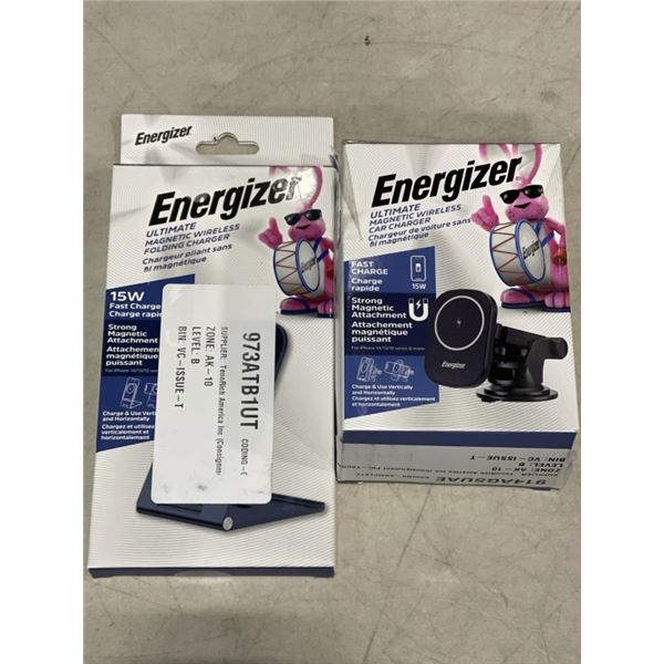 ENERGIZER ULTIMATE MAGNETIC WIRELESS FOLDING CHARGER AND ENERGIZER ULTIMATE MAGENTIC WIRELESS CAR CH