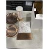 Image 2 : 2 NEW PARTY PLATE SETS  ROSE GOLD - EACH BOX CONTAINS CUPS, STRAWS, NAPKINS, AND 2 PLATE SIZES