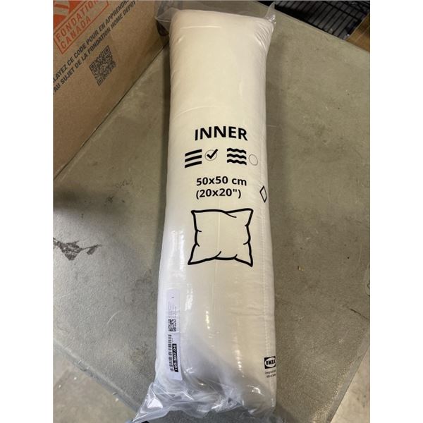 NEW IKEA THROW PILLOW 20 X 20 INNER, AND NEW FABRIC TOTES