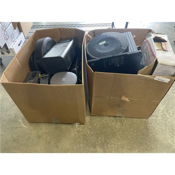 TWO BOXES OF ROBOT VACUUMS FOR PARTS OF REPAIR