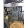 Image 2 : ANTIQUE DROP SIDE DINING TABLE AND 4 HOOP BACK CHAIRS, ONE CHAIR NEEDS REPAIR, PIECES INCLUDING, NON