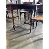 Image 3 : ANTIQUE DROP SIDE DINING TABLE AND 4 HOOP BACK CHAIRS, ONE CHAIR NEEDS REPAIR, PIECES INCLUDING, NON