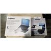 Image 1 : FELLOWES DESIGNER SUITES LAPTOP RISER AND FELLOWES BREYTA LAPTOP STAND