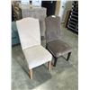 Image 2 : 2 UPHOLSTERED HIGH BACK SIDE CHAIRS