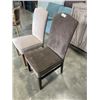 Image 4 : 2 UPHOLSTERED HIGH BACK SIDE CHAIRS