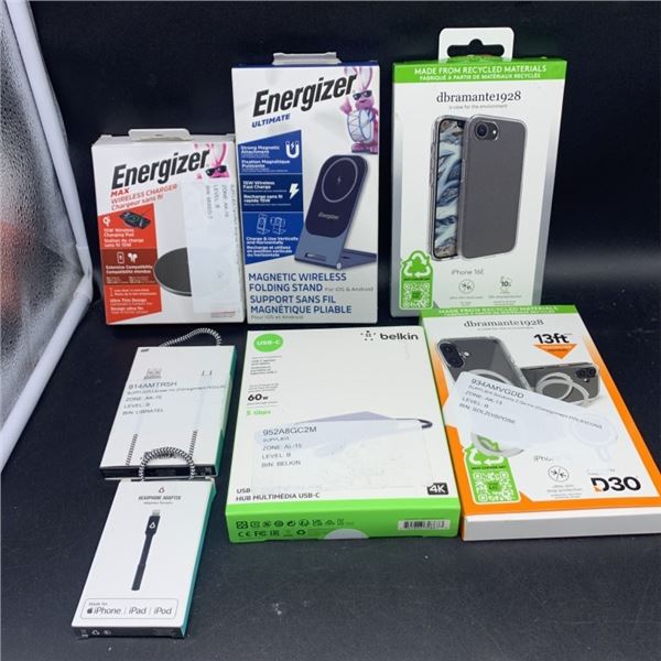 2 ENERGIZER WIRELESS CHARGERS, MULTIMEDIA HUB AND SMARTPHONE ACCESSORIES