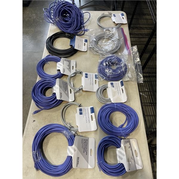LOT OF ETHERNET CORDS BESTBUY ESSENTIALS AND INSIGNA