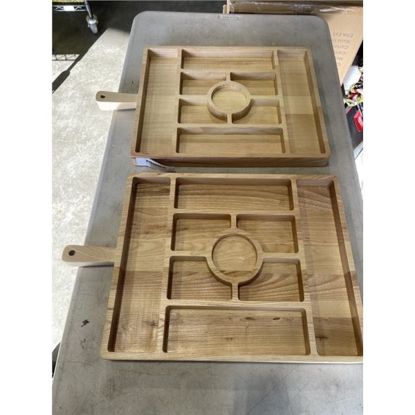2 LARGE WOODEN SERVING BOARDS