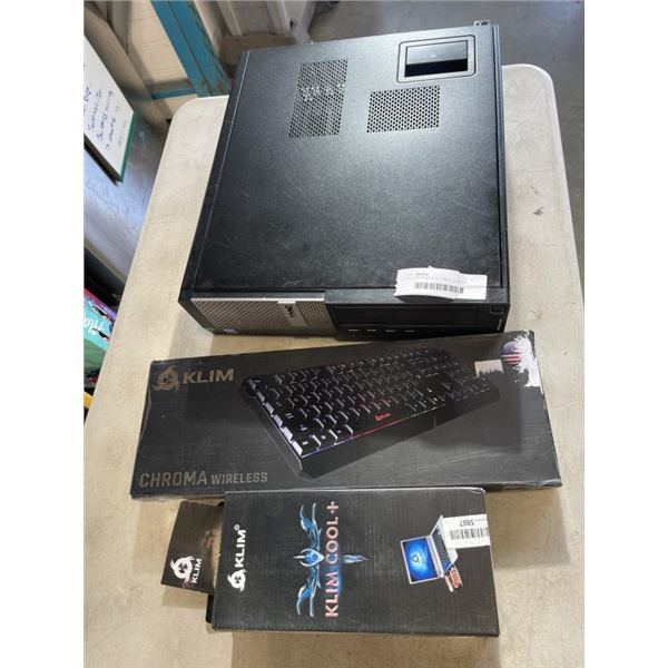 DELL OPTIPLEX 7010 CORE I5 DESKTOP COMPUTER AND KLIM KEYBOARD, AND LAPTOP COOLER