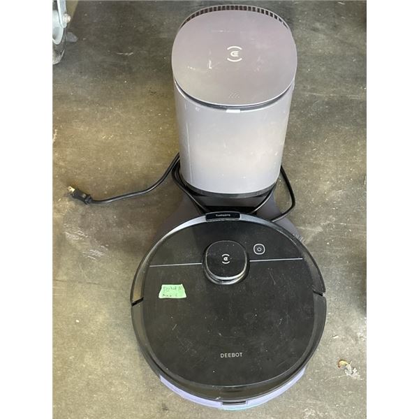 ECOVACS DEEBOT N 10 MAX PLUS ROBOT VACUUM WORKING WITH CHARGE DOCK
