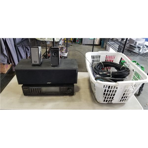 HITACHI EQUALIZER AND ASSORTED STEREO EQUIPMENT