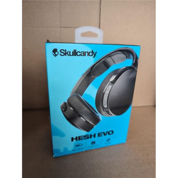 SKULLCANDY HESH EVO OVER EAR SOUND ISOLATING BLUETOOTH HEADPHONES - TESTED WORKING, RETAIL $99