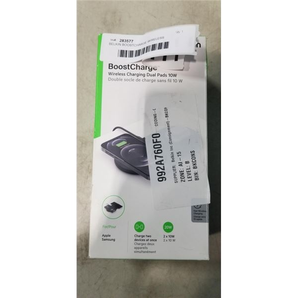 BELKIN BOOSTCHARGE WIRELESS CHARGING DUAL PADS 10W
