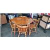 Image 1 : ROUND MAPLE TABLE AND 4 CHAIRS