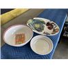 Image 1 : SERVING PLATTER AND 2 SERVING BOWLS