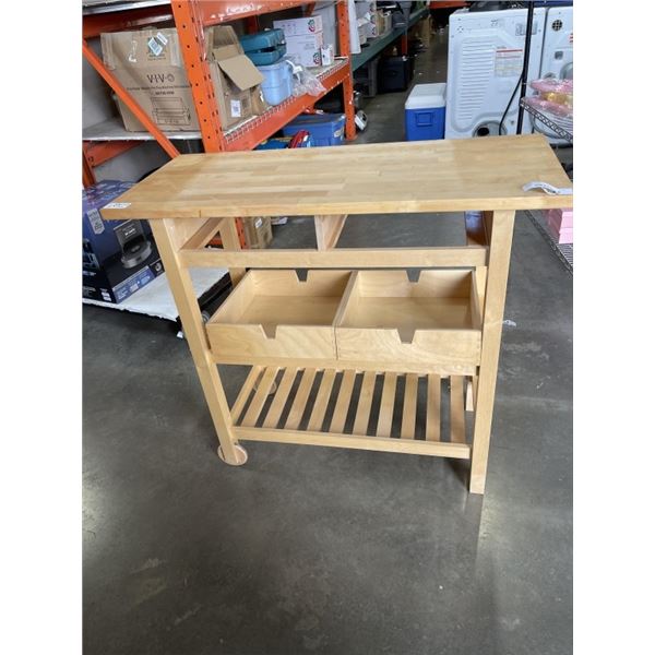 PINE ROLLING KITCHEN ISLAND