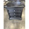 Image 1 : BLACK 3 DRAWER NIGHT STAND