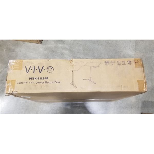 VIVO BLACK 47'X 47' CORNER ELETRIC DESK